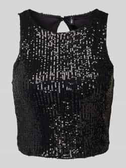 Only Slim fit korte top met pailletten model 'ANA'