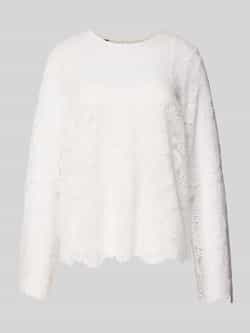 Pieces Regular fit blouse met lange mouwen van kant model 'OLLINE'