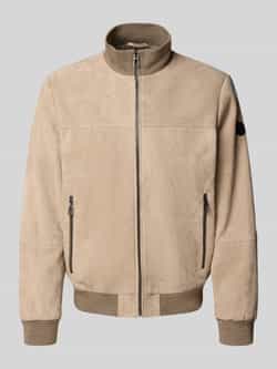 JOOP! Collection Leren jack van chevreau-suède met opstaande kraag model 'Byli'