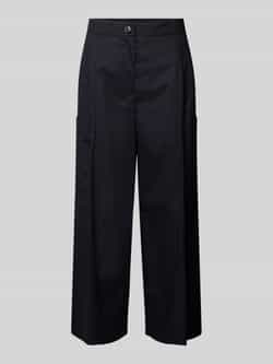 Marc Cain Wide leg stoffen broek met bandplooien