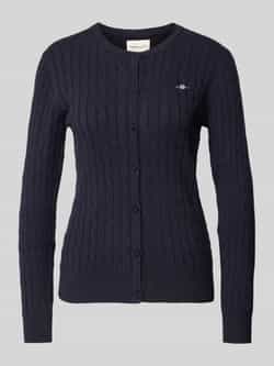 Gant Gebreid vest met labelstitching