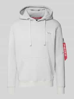 Alpha industries Stijlvolle hoodie met functioneel ontwerp Gray Heren