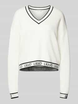 LIU JO SPORT Gebreide pullover met V-hals