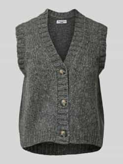 Marc O'Polo Mouwloze grofgebreide vest losvallend Gray Dames