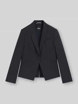 Boss Slim fit korte blazer van zuivere scheerwol