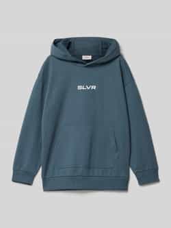 S.Oliver RED LABEL Oversized sweatshirt met kangoeroezak en print aan de voorzijde