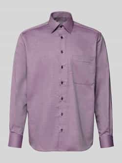Eterna Comfort fit zakelijk overhemd van katoen met kentkraag