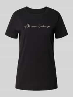 Armani Exchange T-shirt met labelstitching