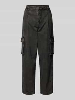 Kaffe Tapered fit cargojeans met bandplooien model 'gloria'