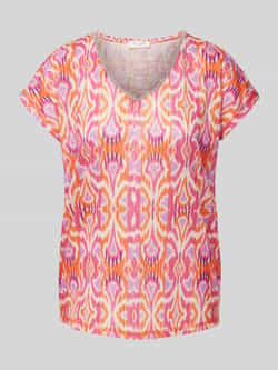 Christian Berg Woman T-shirt met all-over motief en V-hals