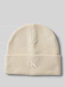 Calvin Klein Jeans Beanie met brede omslag en logostitching