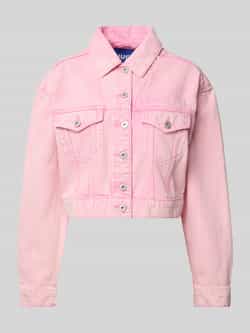 Hugo Blue Kort jeansjack met borstzakken model 'Galatea'