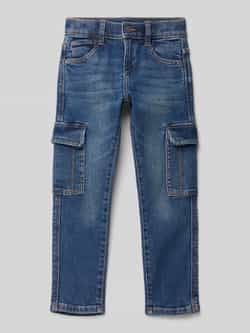 S.Oliver RED LABEL Straight fit jeans van katoenmix met cargozakken model 'PELLE'