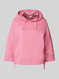 Tom Tailor Korte hoodie in scuba met3 4-mouwen