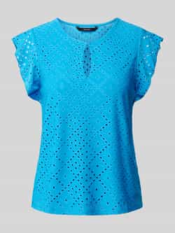 Vero Moda Regular fit T-shirt met broderie anglaise model 'TASSA'