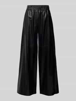 Windsor Lederen Culotte met rechte pijp Black Dames
