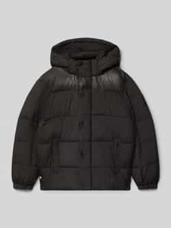 Tommy Hilfiger Teens Gewatteerd regular fit jack met afneembare capuchon
