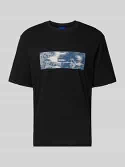 Hugo Blue Relaxed fit T-shirt van puur katoen model 'NAPOLUX'