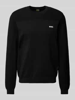 BOSS Green Gebreide pullover met labelopschrift model 'Momentum'
