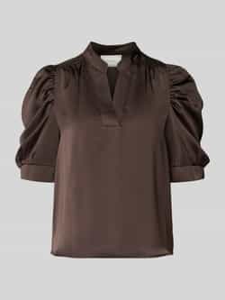 NEO NOIR Blouseshirt van satijn met pofmouwen model 'Roella'