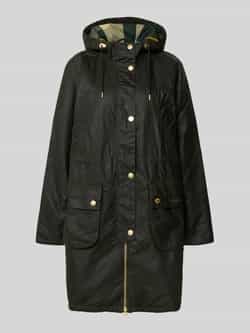 Barbour Regular fit gewaxte lange jas van puur katoen model 'MARCY'