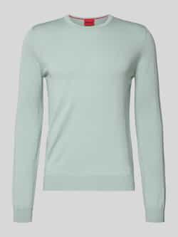 HUGO Regular fit gebreide pullover van pure scheerwol model 'SAN CEDRIC'