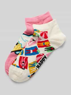 Happy Socks Sokken met labelprint in een set van 2 paar