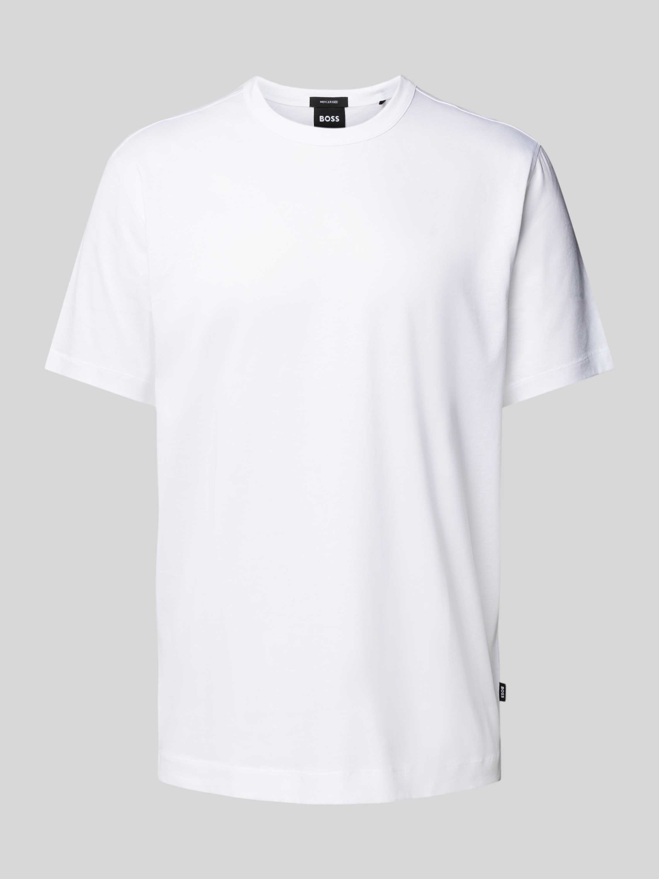 Hugo Boss Wit T-shirt met Stretch Design White Heren