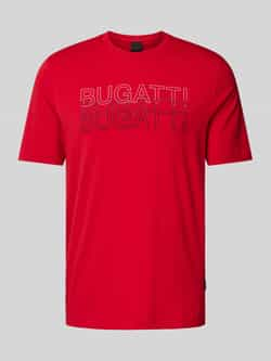 Bugatti T-shirt met labelprint