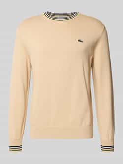 Lacoste Regular fit gebreide pullover van zuiver katoen
