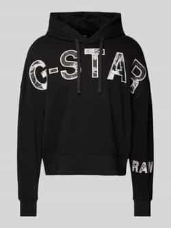 G-Star RAW Embro Print Oversized Hoodie Zwart Dames