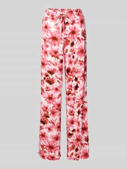 Christian Berg Woman Wide leg stoffen broek met bandplooien
