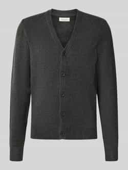 Casual friday Slim fit gebreid jack met V-hals model 'Heine'