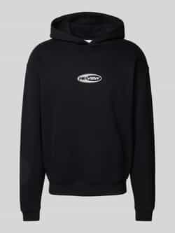 REVIEW Hoodie met labelprint