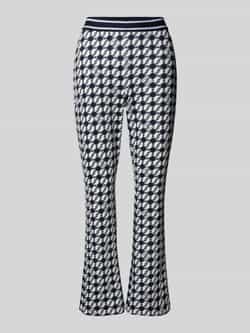 Marc Cain Feminine fit broek in all-over look met elastische band