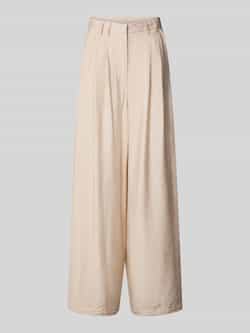 GUIDO MARIA KRETSCHMER WOMAN Wide leg bandplooibroek in kreuklook model 'Finja'