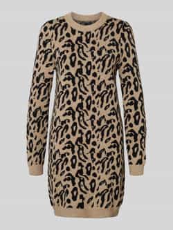 Only Gebreide mini-jurk met all-over motief model 'JENNI'
