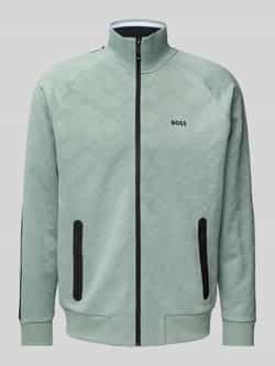 BOSS Green Sweatjack met labelopschrift model 'Skartley Striped'
