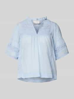 NEO NOIR Relaxed fit blouse met gehaakt kant model 'Siama'