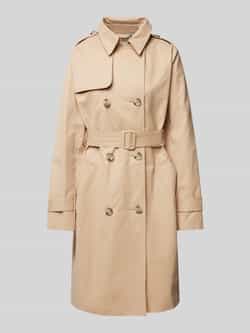S.Oliver RED LABEL Slim fit trenchcoat van katoenmix met gestreepte voering