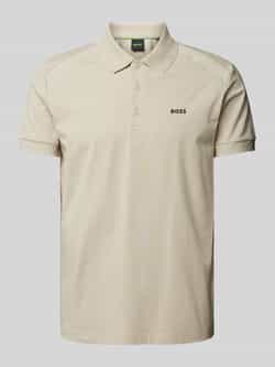 BOSS Green Poloshirt met labelprint model 'Paddy'
