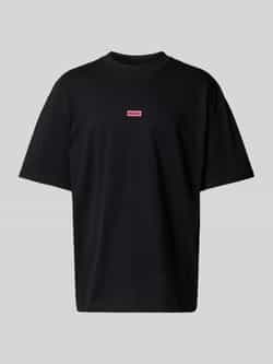 OTTO HUGO Blue T-shirt Nalono met logoprint oversized look met backprint