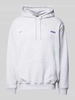 WOODBIRD Hoodie met labelprint model 'PACS'