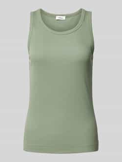 S.Oliver RED LABEL Slim fit tanktop van viscosemix met ribstructuur