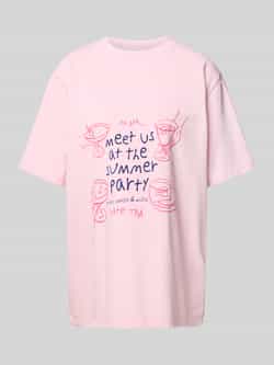 OH APRIL Oversized T-shirt met ronde hals model 'Summer Party'