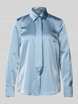 Christian Berg Woman Selection Regular fit strikblouse van satijn met platte kraag