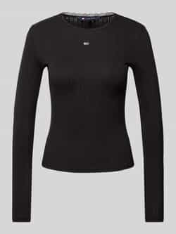 Tommy Jeans Shirt met lange mouwen en labelstitching