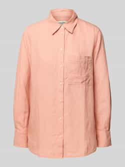 Marc O'Polo Regular fit linnen blouse van lichtgewicht materiaal met borstzak