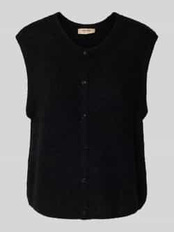 MOS MOSH Mouwloos vest van wolmix met ronde hals
