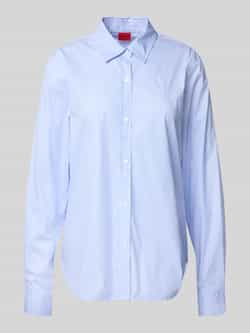 HUGO Regular fit blouse met labelstitching
